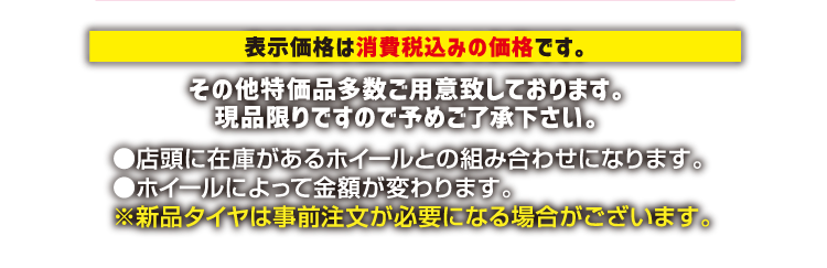 表示価格は消費税込みの価格です。